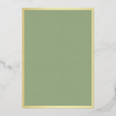 Elegant Sage Green Burgundy Rozen Gold Foil Invita Folie Uitnodiging (Achterkant)