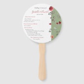 Elegant Sage Green Burgundy Rozen Wedding Ceremony Handwaaier (Voorkant)