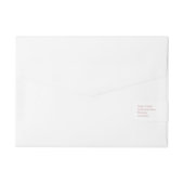 Elegant Sage Green Burgundy Rozen White Wedding Adreslabel Wikkel (Achterkant)