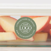 Elegant Sage Green Business Logo Promotional Labels (Aangebracht)