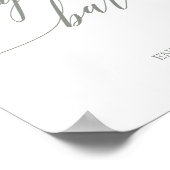 Elegant Sage Green Calligraphy Cigar Bar Sign Poster (Hoek)