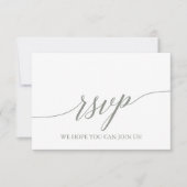 Elegant Sage Green Calligraphy Menu Choice RSVP (Voorkant)