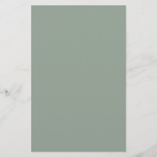 Elegant Sage Green Calligraphy Monogram Menu (Achterkant)