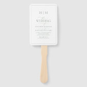 Elegant Sage Green Calligraphy Monogram Programme Handwaaier (Voorkant)