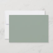 Elegant Sage Green Calligraphy Monogram RSVP (Achterkant)