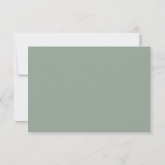 Elegant Sage Green Calligraphy Monogram RSVP (Achterkant)