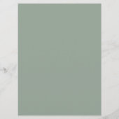 Elegant Sage Green Calligraphy Monogram Wedding Menu (Achterkant)