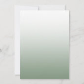 Elegant Sage Green Calligraphy Script Wedding Kaart (Achterkant)