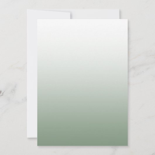 Elegant Sage Green Calligraphy Script Wedding Kaart (Achterkant)