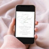 Elegant Sage Green Calligraphy Vrijgezellenfeest Kaart