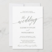 Elegant Sage Green Calligraphy Wedding Kaart (Voorkant)