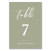 Elegant Sage Green Calligraphy Wedding Kaart (Voorkant)