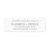 Elegant Sage Green Calligraphy Wedding Label (Voorkant)