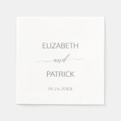 Elegant Sage Green Calligraphy Wedding Servet (Voorkant)