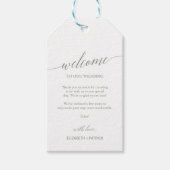 Elegant Sage Green Calligraphy Wedding Welcome Cadeaulabel (Voorkant)
