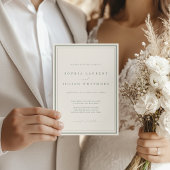 Elegant Sage Green Classic Border Wedding Kaart