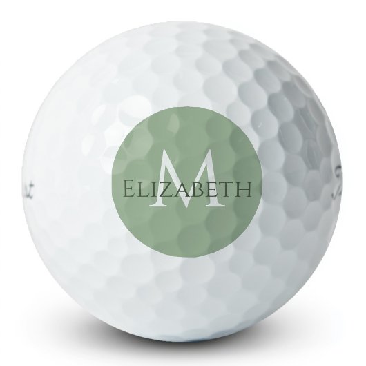 Elegant Sage Green Classic Monogram Personalized  Golfballen