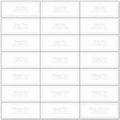 Elegant Sage Green Classic Script Gastadres Sticker (Voorkant)