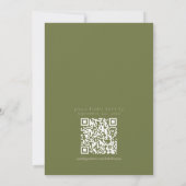 Elegant Sage Green Crest Monogram Wedding Kaart (Achterkant)