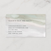 Elegant Sage Green en Grey Waterverf Klantenkaartje (Achterkant)