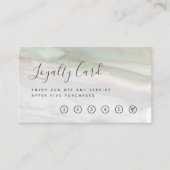 Elegant Sage Green en Grey Waterverf Klantenkaartje (Voorkant)