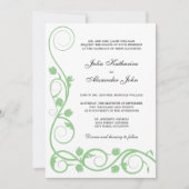 Elegant Sage Green en White Swirls Kaart (Voorkant)
