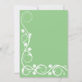 Elegant Sage Green en White Swirls Kaart (Achterkant)