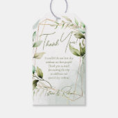 Elegant Sage Green Eucalyptus Foliage Weddenschap Cadeaulabel (Voorkant)