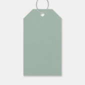 Elegant Sage Green Eucalyptus Foliage Weddenschap Cadeaulabel (Achterkant)