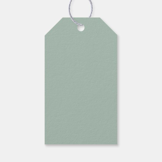 Elegant Sage Green Eucalyptus Foliage Weddenschap Cadeaulabel (Achterkant)