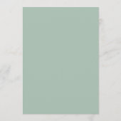 Elegant Sage Green Eucalyptus Foliage Weddenschap Menu (Achterkant)