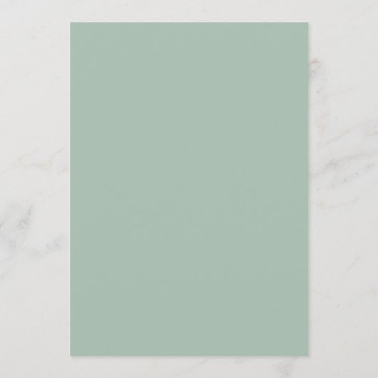 Elegant Sage Green Eucalyptus Foliage Weddenschap Menu (Achterkant)