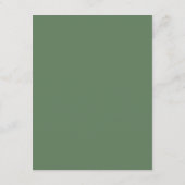 Elegant Sage Green Eucalyptus Wedding Reception Informatiekaartje (Achterkant)