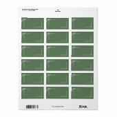 Elegant Sage Green Eucalyptus Wedding Return Etiket (Full Sheet)