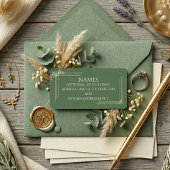 Elegant Sage Green Eucalyptus Wedding Return Etiket