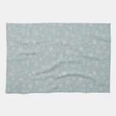Elegant Sage Green Floral Kitchen Towel Theedoek (Horizontaal)