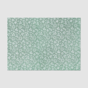 Elegant Sage Green Floral Pattern Tissuepapier