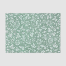 Elegant Sage Green Floral Pattern