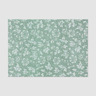 Elegant Sage Green Floral Pattern Tissuepapier