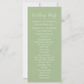 Elegant Sage Green Floral Wedding Programme (Achterkant)