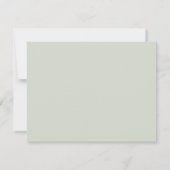 Elegant Sage Green Floral Wedding RSVP Kaart (Achterkant)