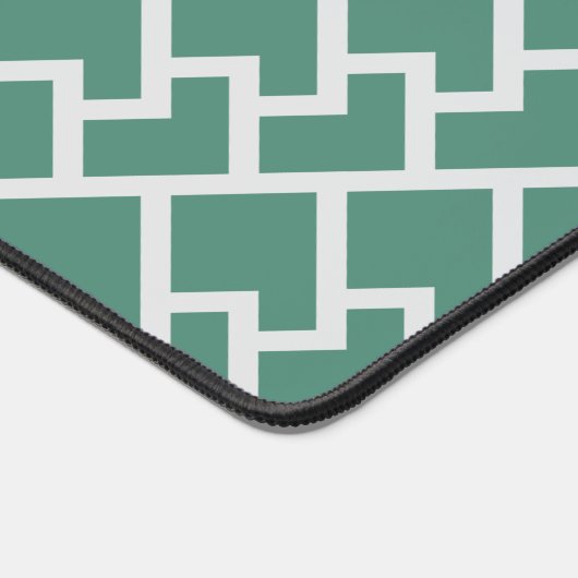 Elegant Sage Green Geometric Pattern Bureaumat (Hoek)