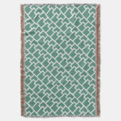 Elegant Sage Green Geometric Pattern Deken (Voorkant Verticaal)
