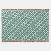 Elegant Sage Green Geometric Pattern Deken (Voorkant)