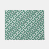 Elegant Sage Green Geometric Pattern Deurmat (Voorkant)