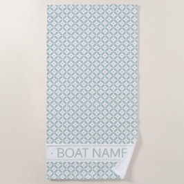 Elegant Sage Green Geometric Pattern. Gepersonalis Strandlaken