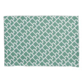 Elegant Sage Green Geometric Pattern Kussensloop (Voorkant)