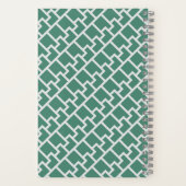 Elegant Sage Green Geometric Pattern Notitieboek (Achterkant)