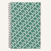 Elegant Sage Green Geometric Pattern Notitieboek (Voorkant)