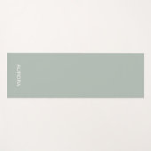 Elegant Sage Green Gepersonaliseerde Naam Yoga Mat (Voorkant (horizontaal))